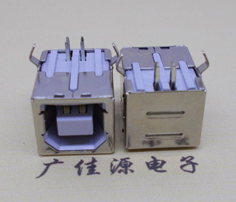 云南USB BF90度母座 打印机接口 卧式插板DIP白胶