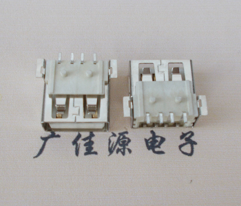 云南USB AF方形脚 贴片母座 1.0/1.2柱子直边接口