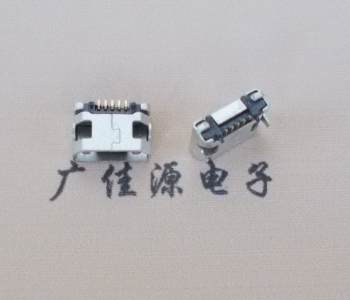 云南迈克小型 USB连接器 平口5p插座 有柱带焊盘