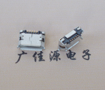 云南Micro USB 5pin接口 固定脚距6.4插板有柱卷边