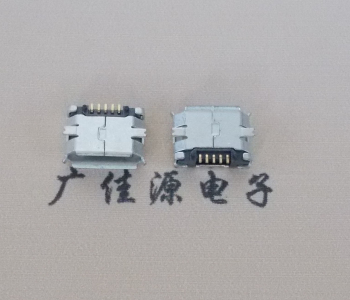 云南MICRO USB 5Pin母座 贴板封装接口 卷边镀雾锡
