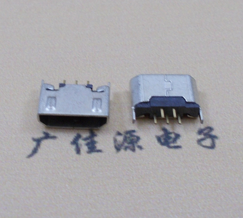 云南迈克USB 180度母座5p直插带地脚1.5端子直口
