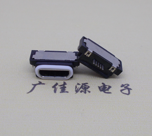 云南micro usb5pin防水接口 沉板 0.8卧式防水母座