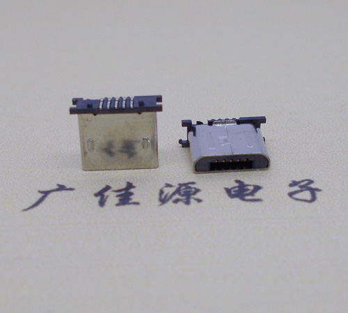 云南MICRO USB 5P公头短体5.6mm立贴带柱无卡勾