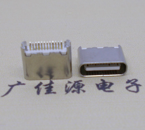 云南type-c24p母座短体6.5mm夹板连接器